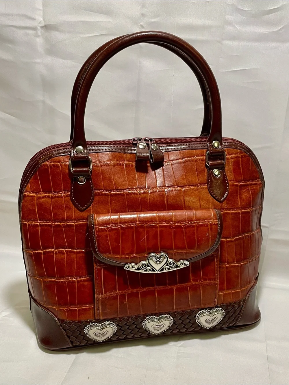 Marc Chantal (M.C.) Croc- Embossed 3 Way Bag ✨Vintage, Y2K✨
